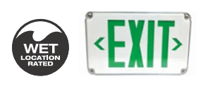 Small WET Location LED Exit Sign